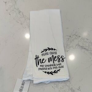 NWT Excuse the Mess tea towel